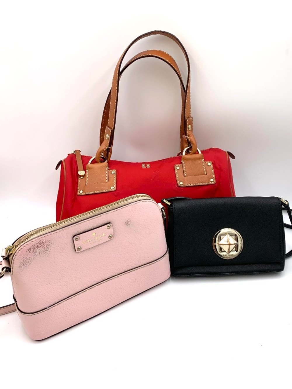 Project - Kate Spade Leather Nylon Purse Bundle Lot of 3 PARTS REHAB